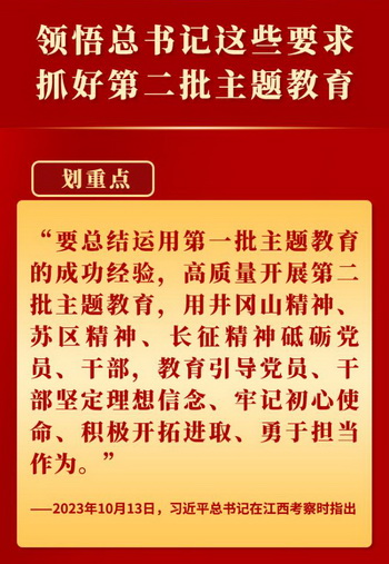 领悟总书记这些要求，抓好第二批主题教育